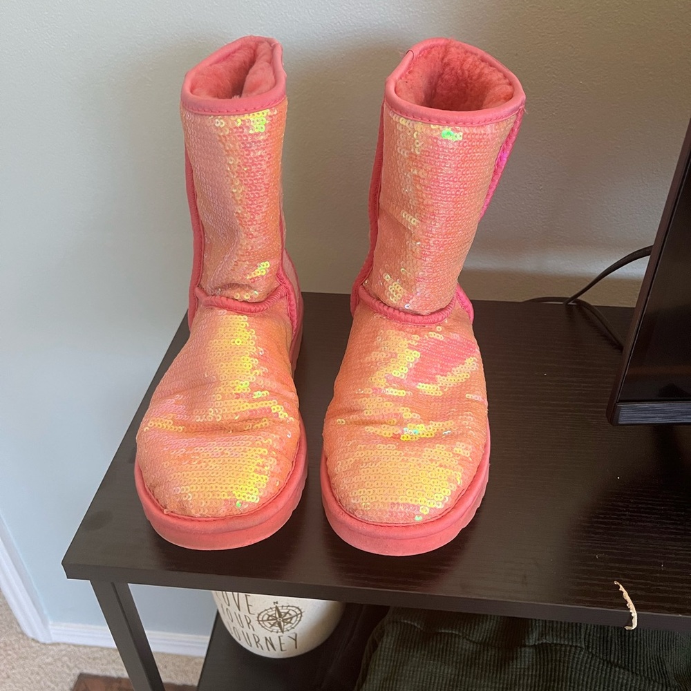 Pink Sequin Boot - image 3
